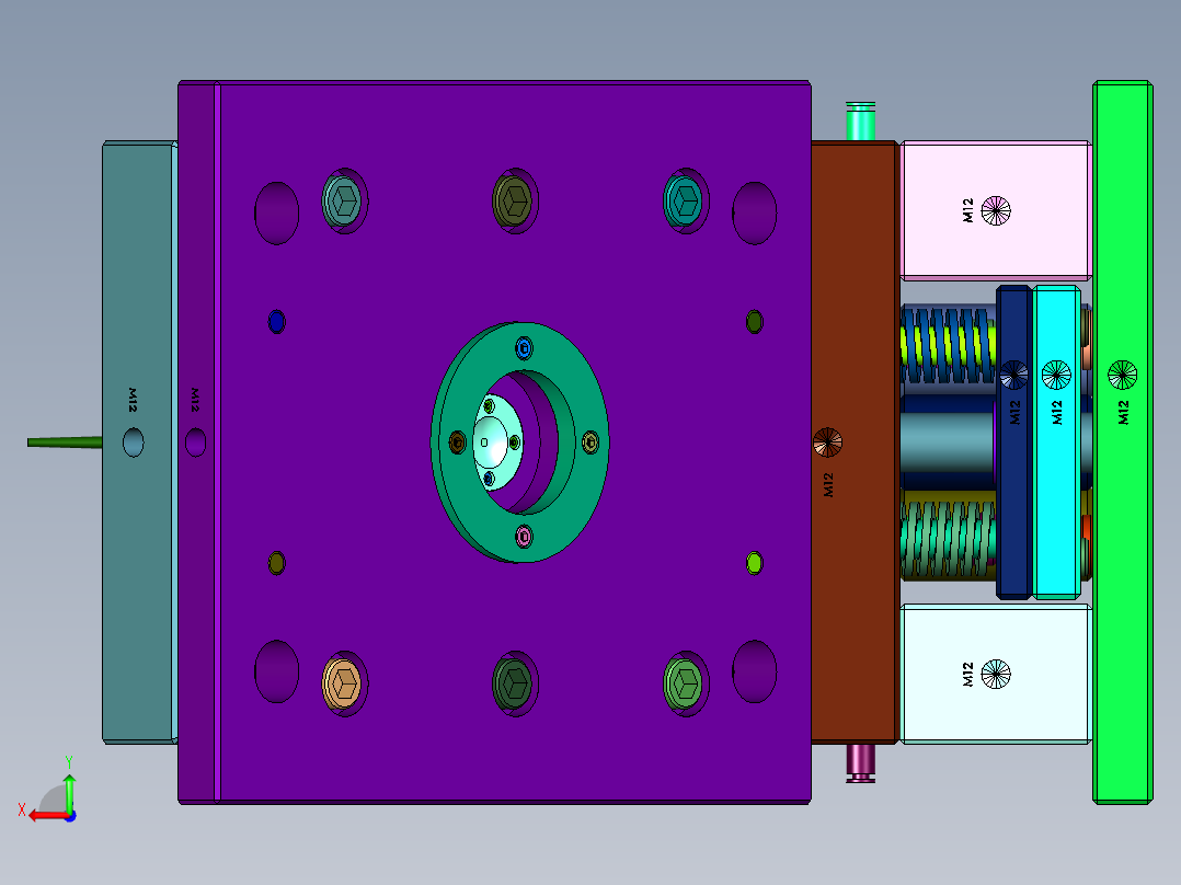 盖漏外壳注塑模具后视图
