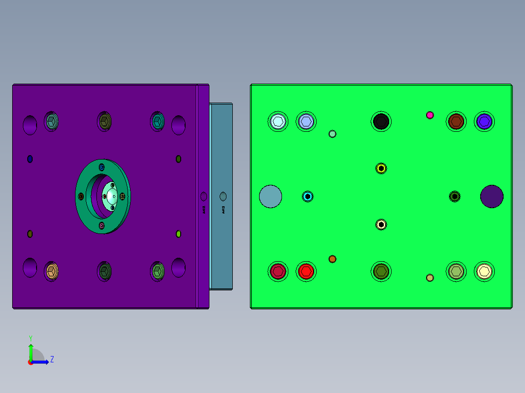 盖漏外壳注塑模具左视图