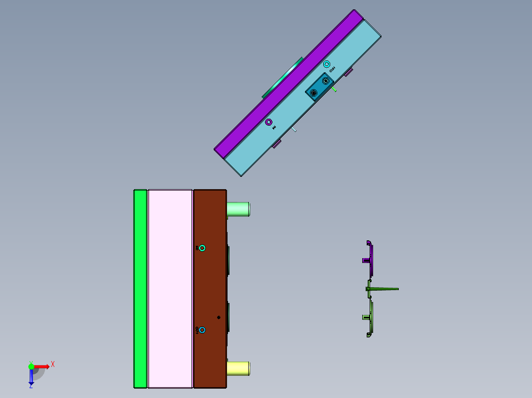 盖漏外壳注塑模具俯视图