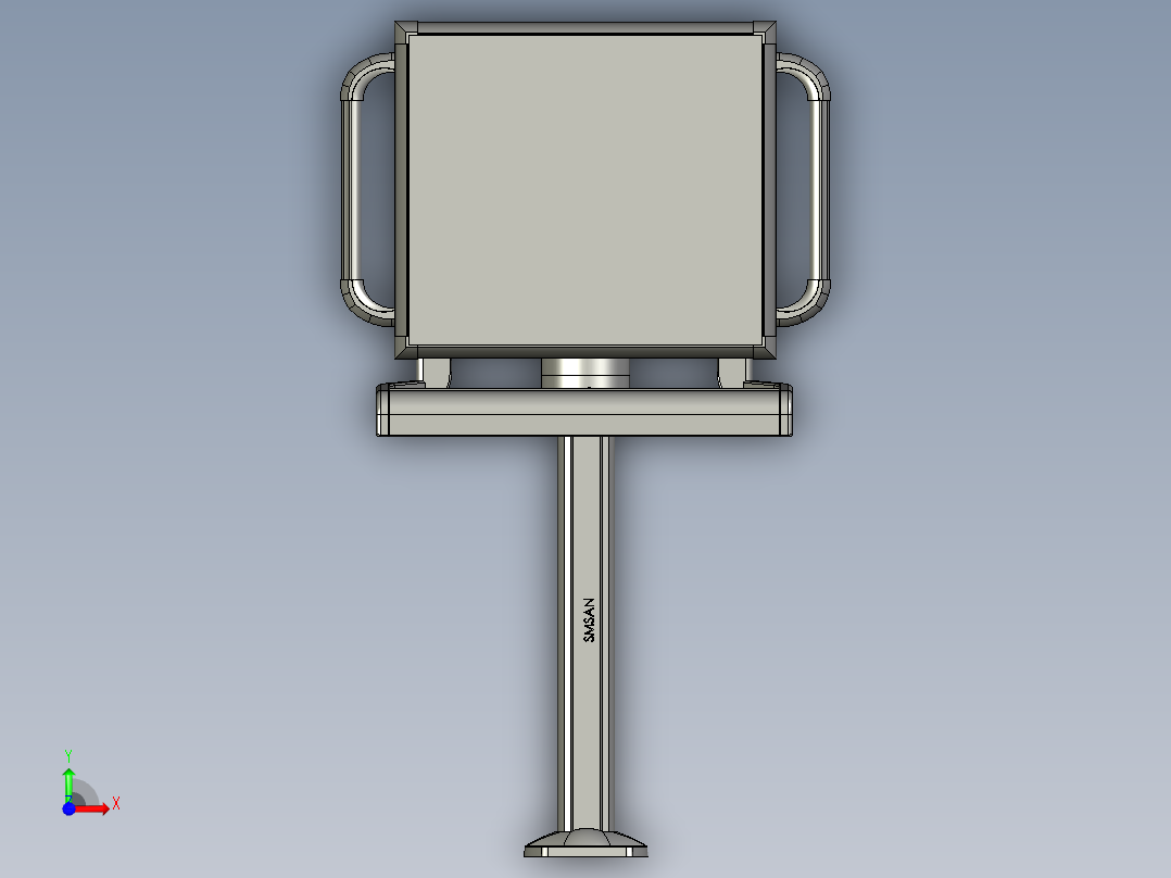 悬臂控制操控箱键盘支架-K4-固定底座-箱体连接器-500前视图