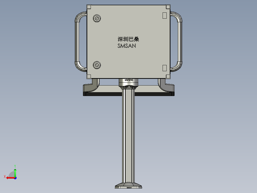 悬臂控制操控箱键盘支架-K4-固定底座-箱体连接器-500后视图
