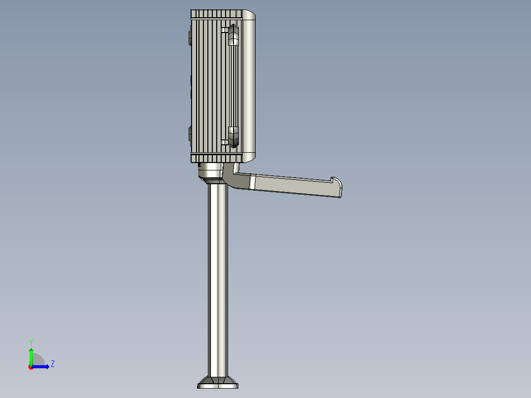 悬臂控制操控箱键盘支架-K4-固定底座-箱体连接器-500左视图