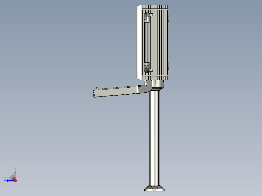 悬臂控制操控箱键盘支架-K4-固定底座-箱体连接器-500右视图