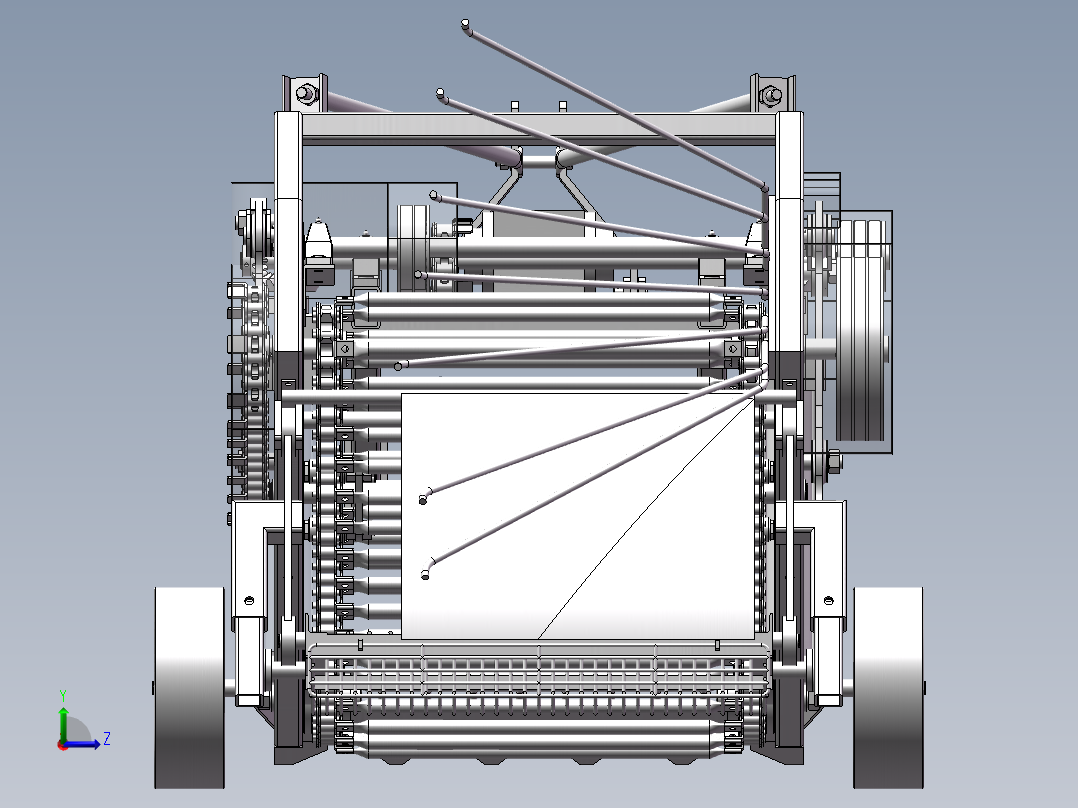土豆（马铃薯）、红薯等收获机左视图
