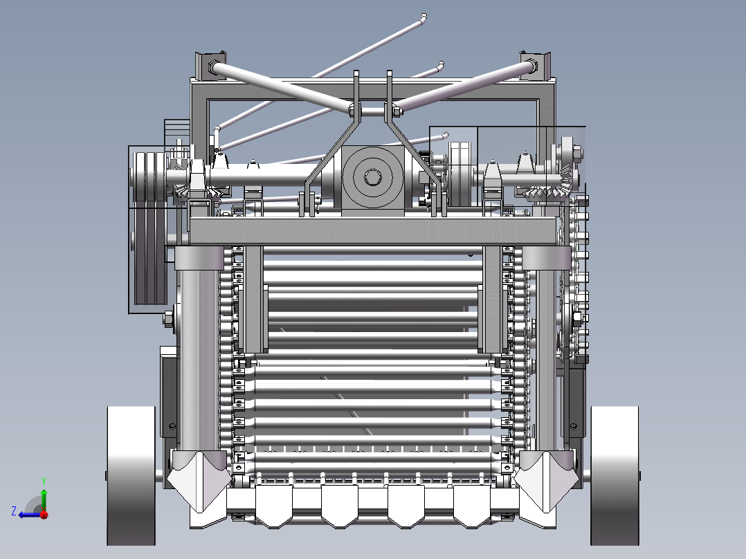 土豆（马铃薯）、红薯等收获机右视图