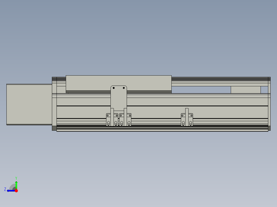 直线模组LHB21-L40-S100-R(B)设计图纸右视图
