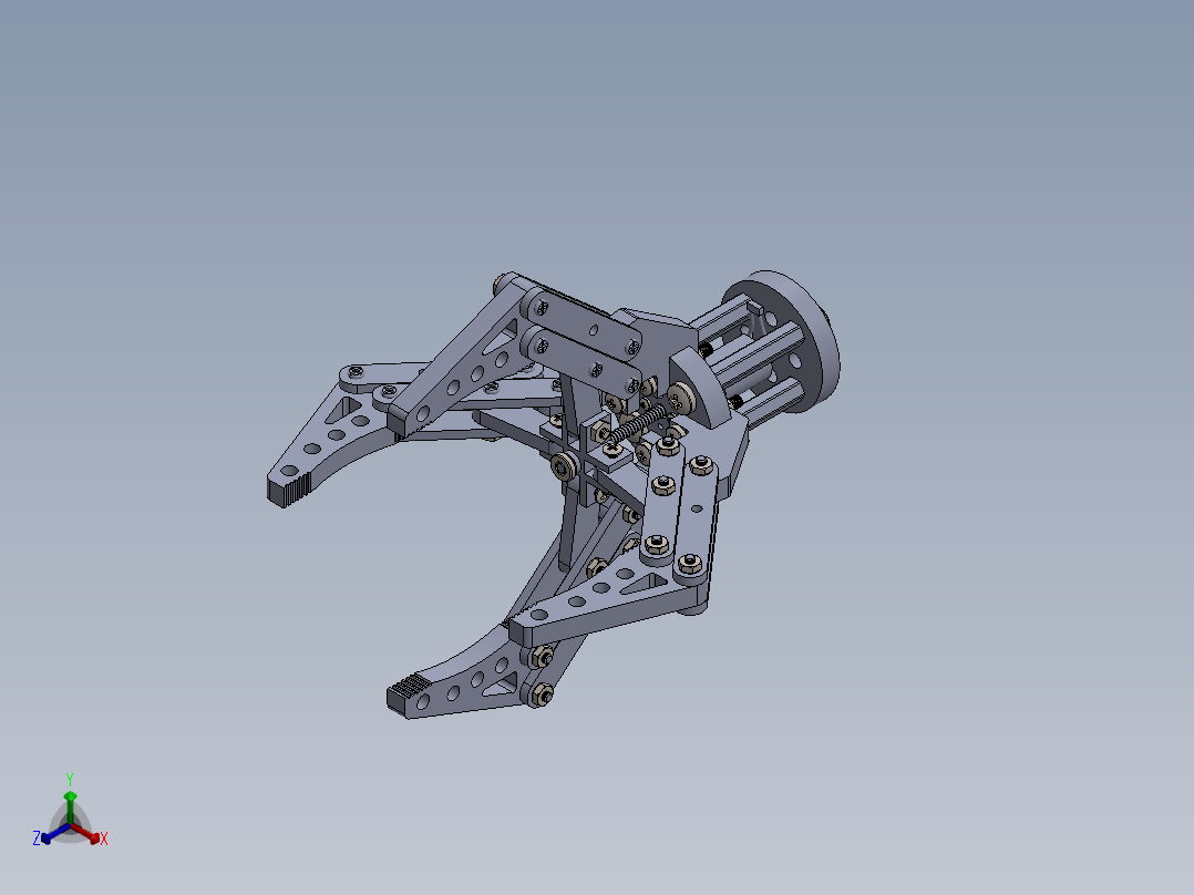机械爪 3D图纸 (90)正等轴测图