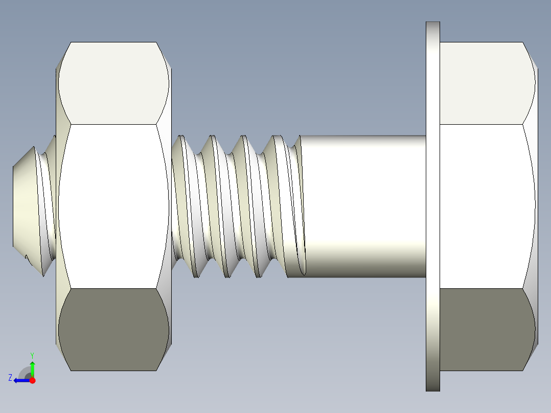 螺栓和螺母-M1.6 X 0.35右视图