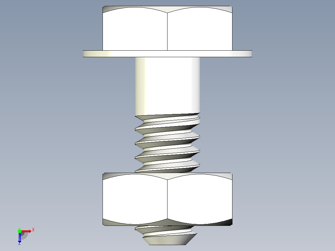 螺栓和螺母-M1.6 X 0.35俯视图
