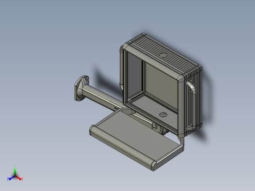 悬臂控制操控箱键盘支架-H1-固定底座-90度箱体连接器-500