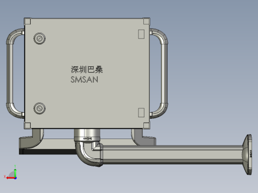 悬臂控制操控箱键盘支架-H1-固定底座-90度箱体连接器-500后视缩略图