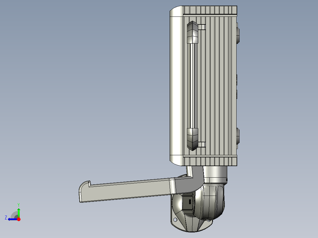悬臂控制操控箱键盘支架-H1-固定底座-90度箱体连接器-500右视图