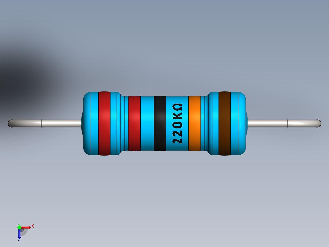 电容器 二极管 电阻器-Resistor 220K Ohm 1 Watt主视图