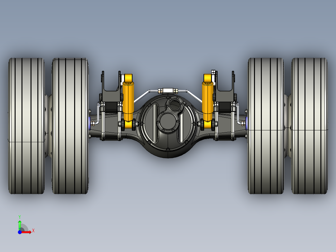 矿用车油气悬架车桥catia三维图828343==40前视图