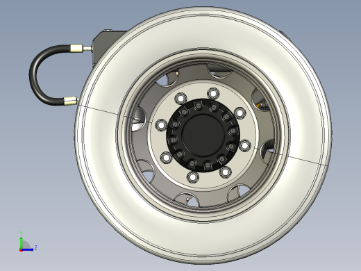 矿用车油气悬架车桥catia三维图828343==40左视缩略图