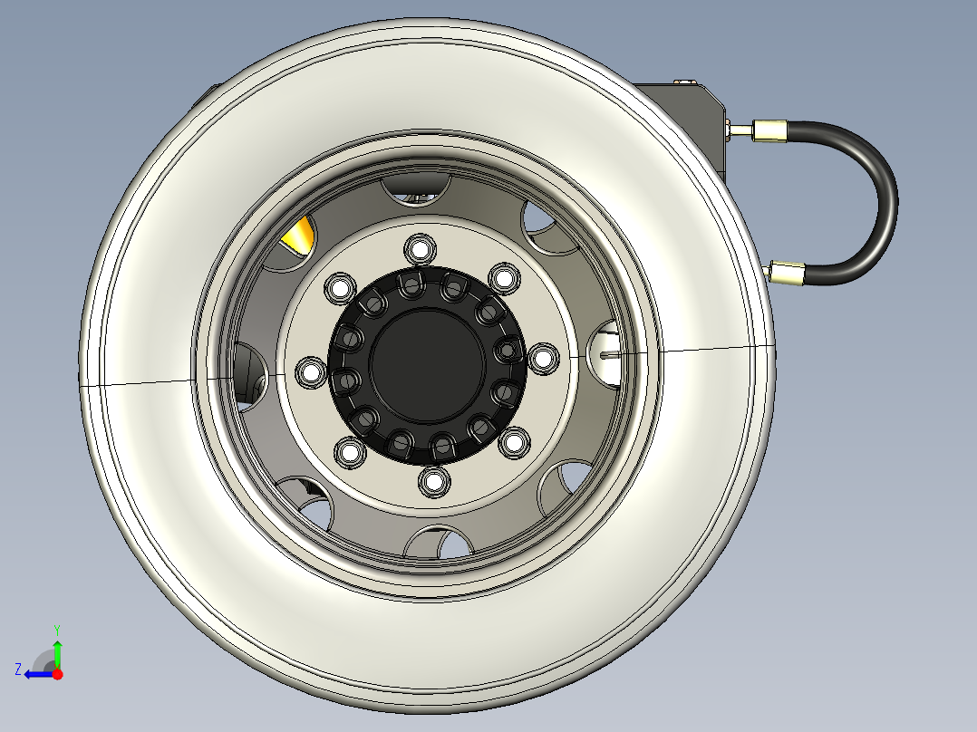 矿用车油气悬架车桥catia三维图828343==40右视图