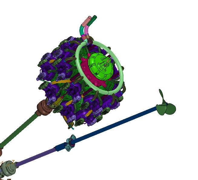 高速舰艇18缸径向舷外机