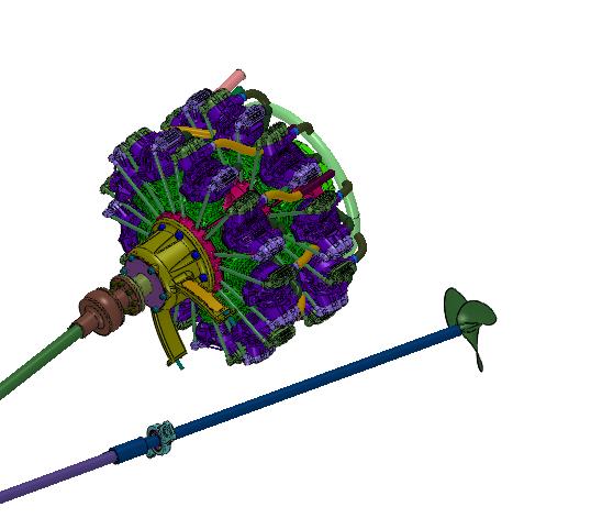 高速舰艇18缸径向舷外机