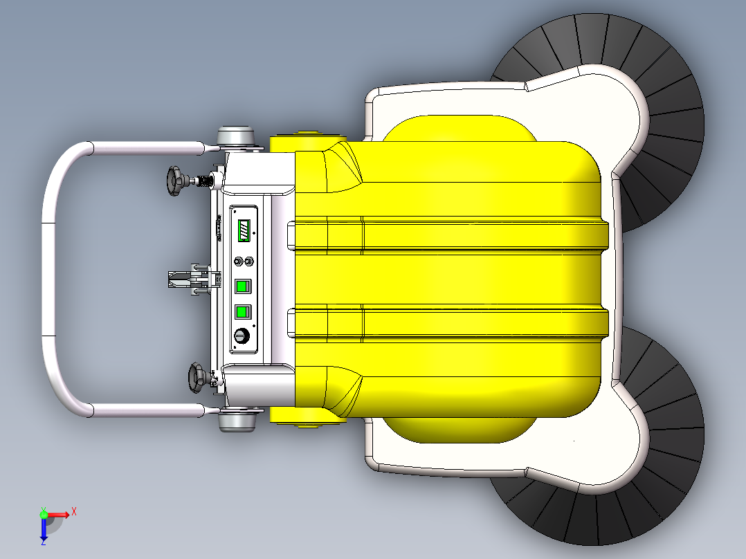 电动手推清扫车530140俯视图