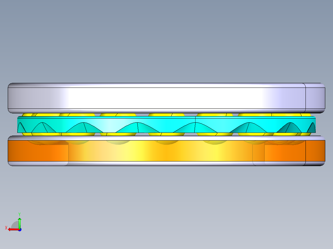 平面推力球轴承51105后视图