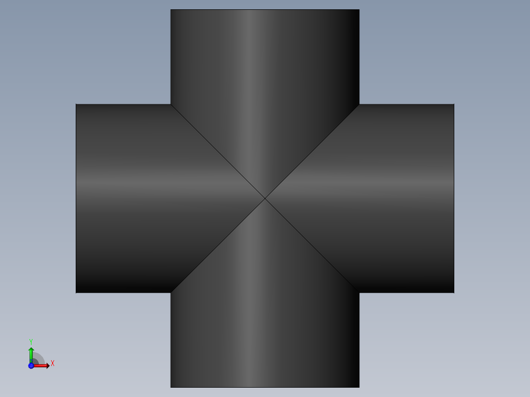 PVC管件-2in Cross右视图