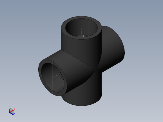 PVC管件-2in Cross正等轴测缩略图