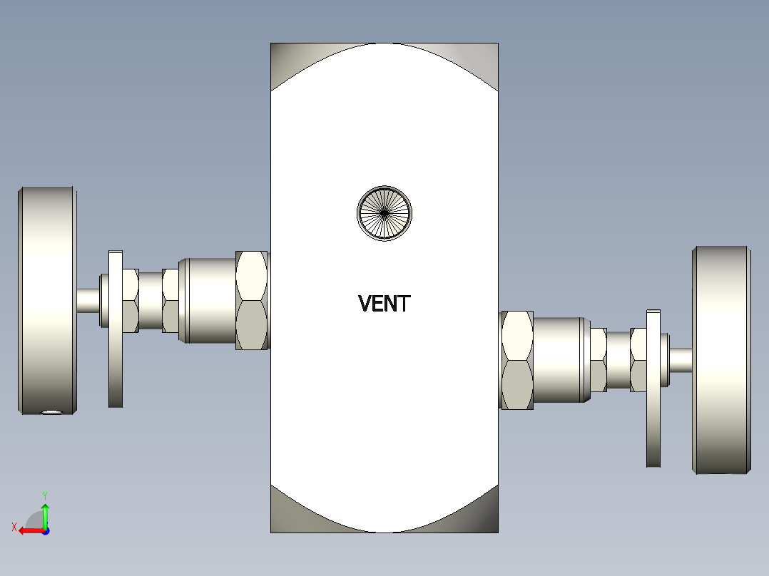 “IN”型双隔断放气阀后视图