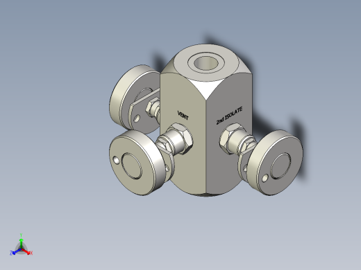 “IN”型双隔断放气阀正等轴测缩略图