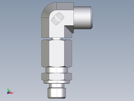 卡套式工业通用硬管接头EO_Assembled_adjustable_standpipe_elbow_EVW06LROMD71前视缩略图