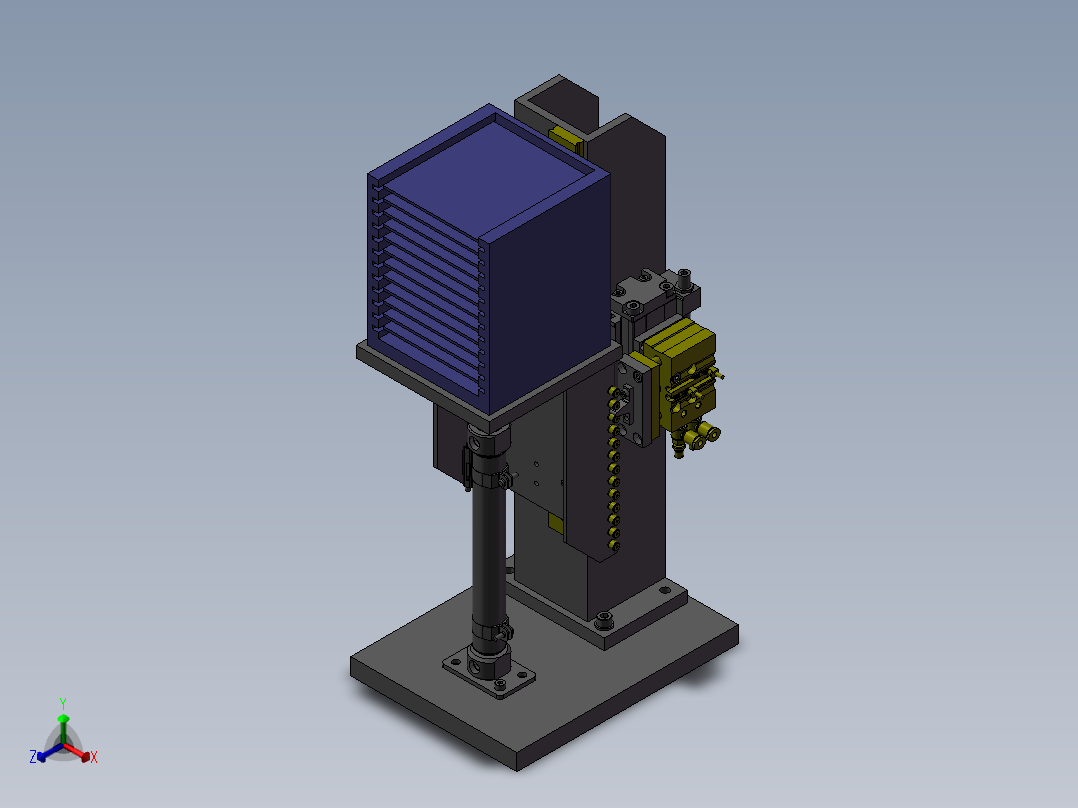 升降供料机构正等轴测图