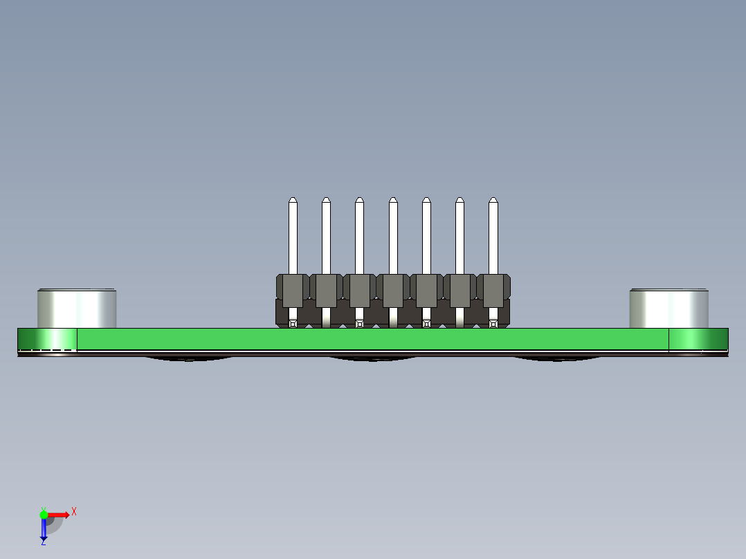 基于 PCB 的薄膜键盘俯视图
