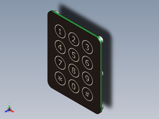 基于 PCB 的薄膜键盘正等轴测缩略图