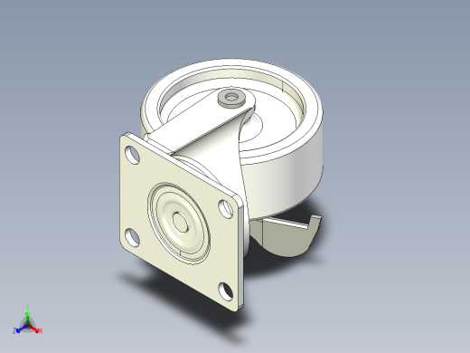 輕荷重腳輪(500N)5580-3D多系列多零件图纸模型