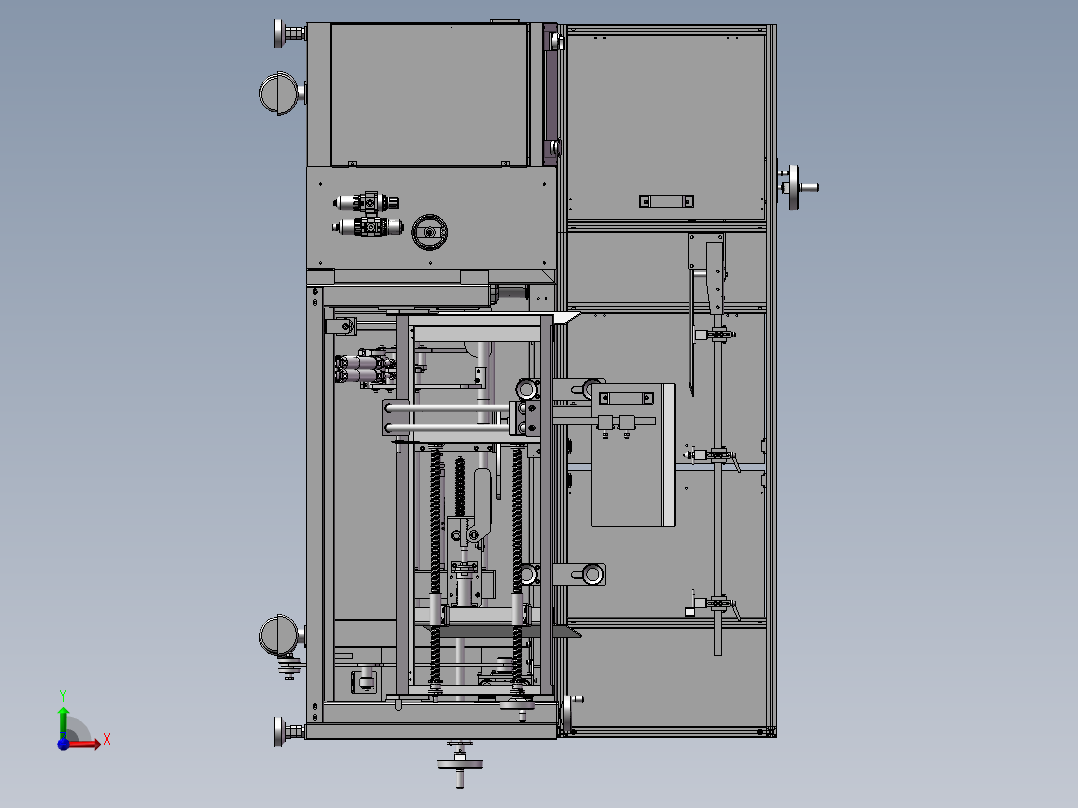 一台纸箱包装机前视图