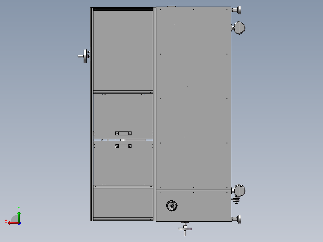 一台纸箱包装机后视图