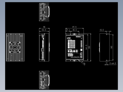 步进驱动DP3F1-808A-外观图-230317
