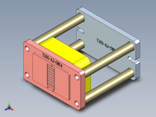 T305-AJ-笔记本CNC工装夹具三维模型CNC4-0516正等轴测缩略图