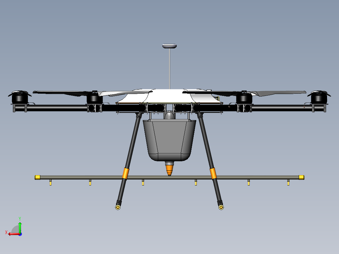 农业无人机后视图