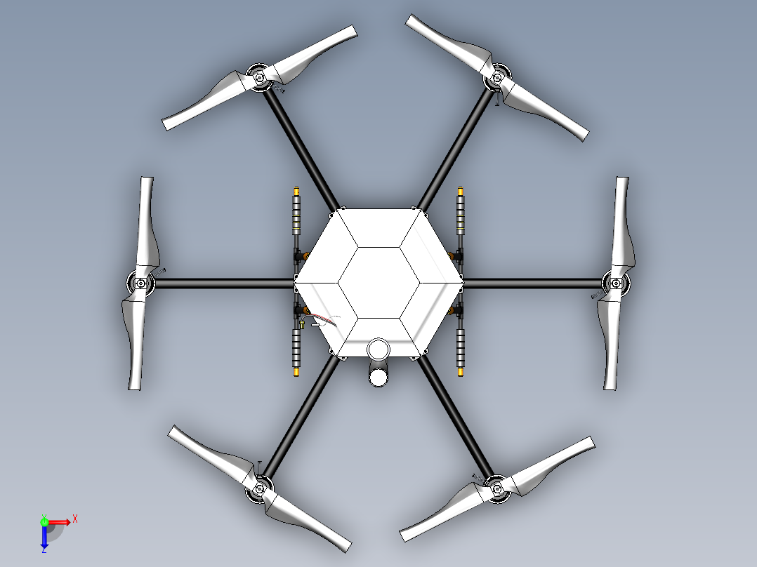 农业无人机俯视图