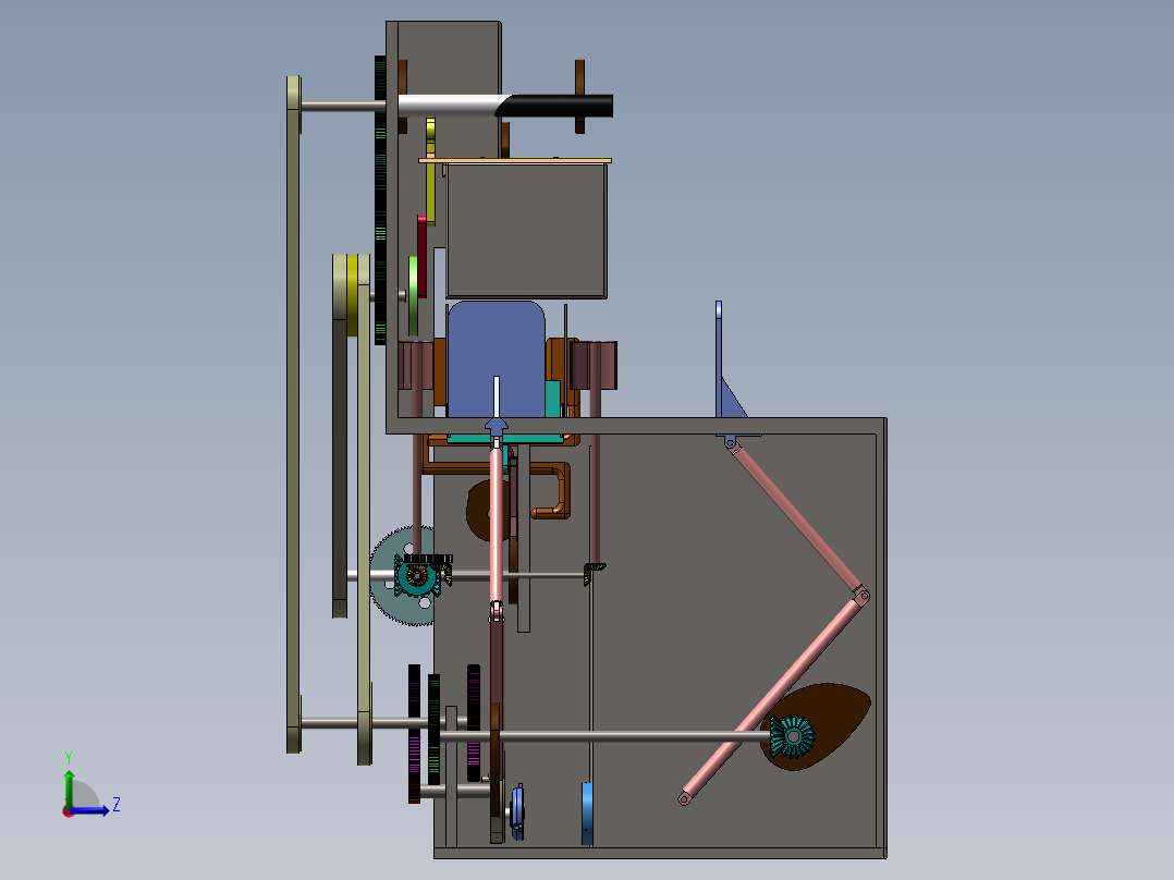 书本打包机设计含三维二维说明书821784左视图