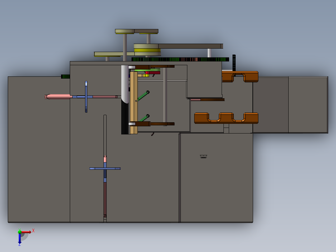 书本打包机设计含三维二维说明书821784俯视图