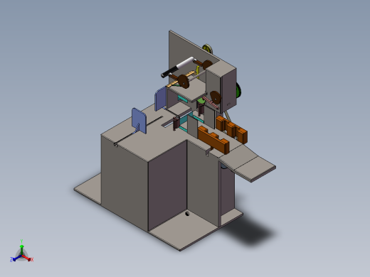 书本打包机设计含三维二维说明书821784正等轴测缩略图