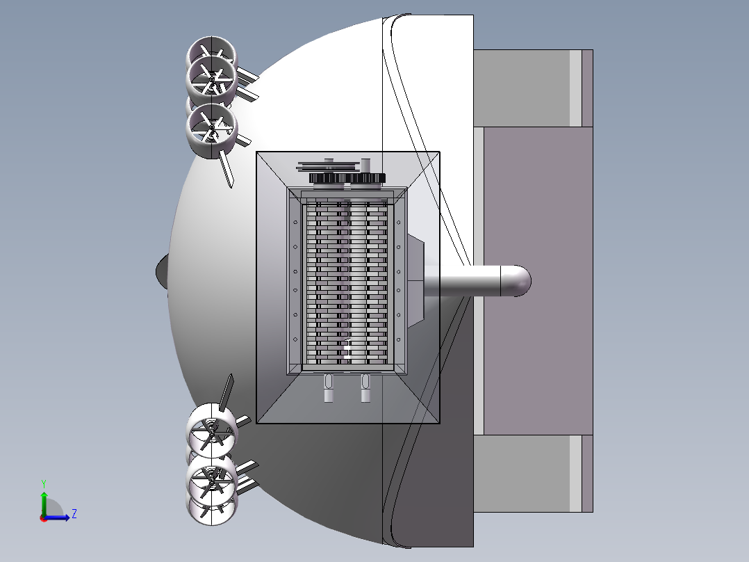 水面垃圾清理及救援船左视图