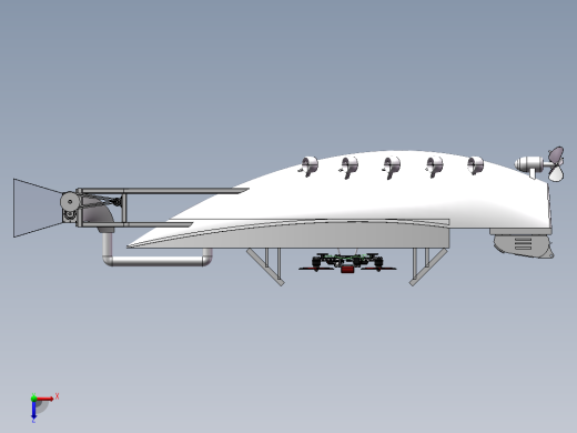 水面垃圾清理及救援船俯视缩略图