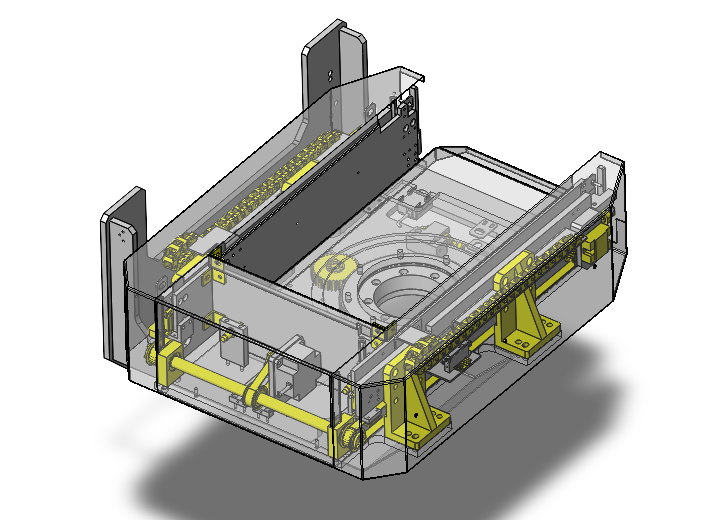 立体仓库式AGV小车旋转移载单元结构设计