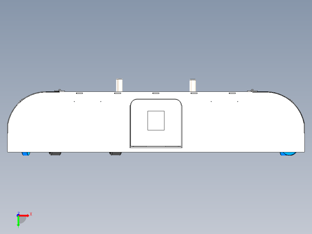 双驱双向潜伏式AGV小车前视图