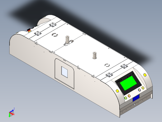 双驱双向潜伏式AGV小车正等轴测缩略图