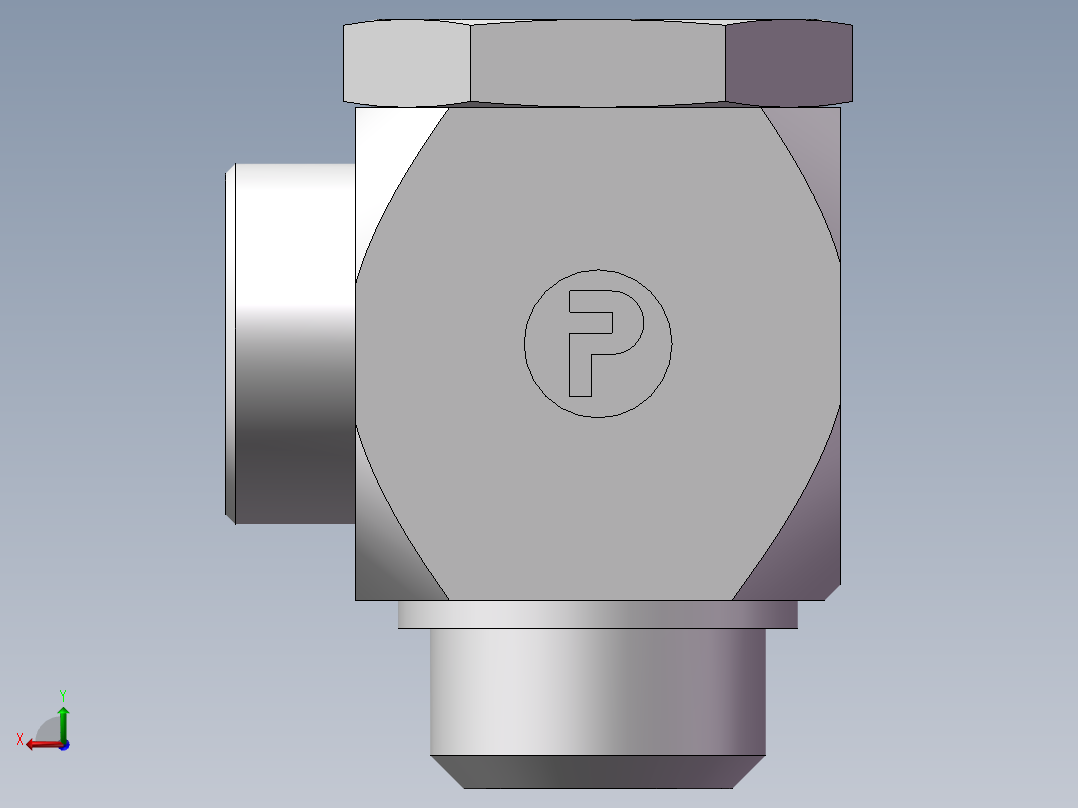 高压铰接式90度接头、1CI-45-B20后视图