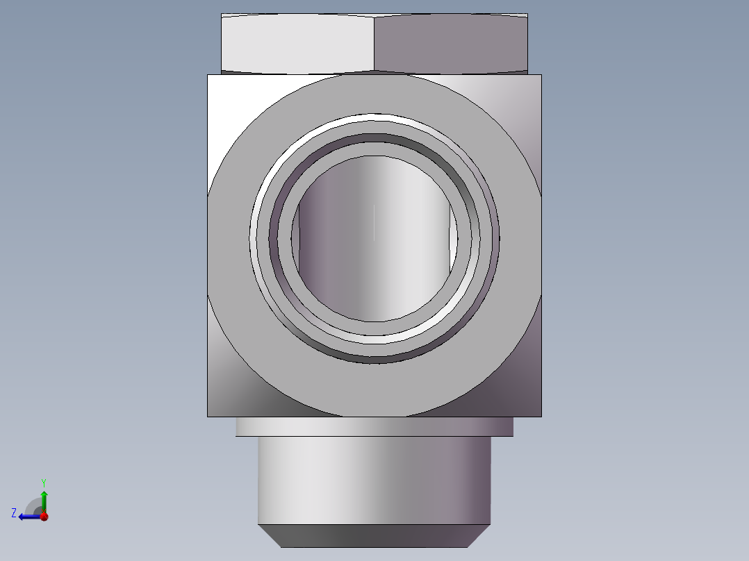 高压铰接式90度接头、1CI-45-B20右视图