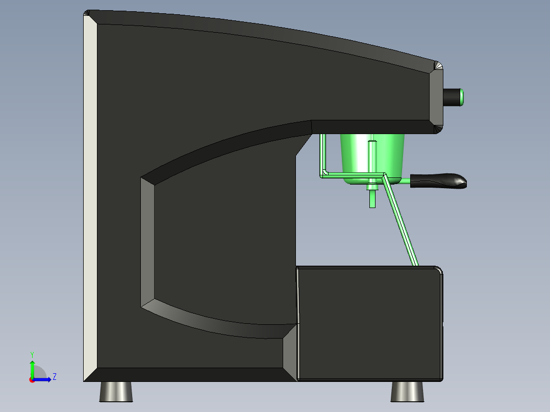 B3004221-RANCILIO咖啡机左视图
